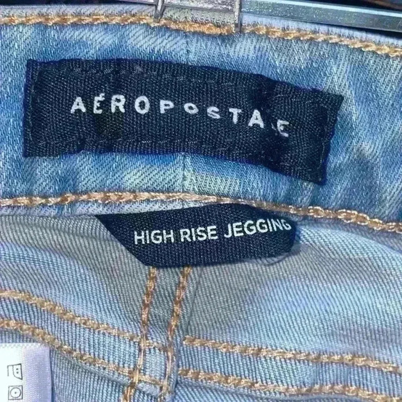 Aeropostale Skinny ripped High Rise jeans jeggings size 0 - Picture 4 of 6